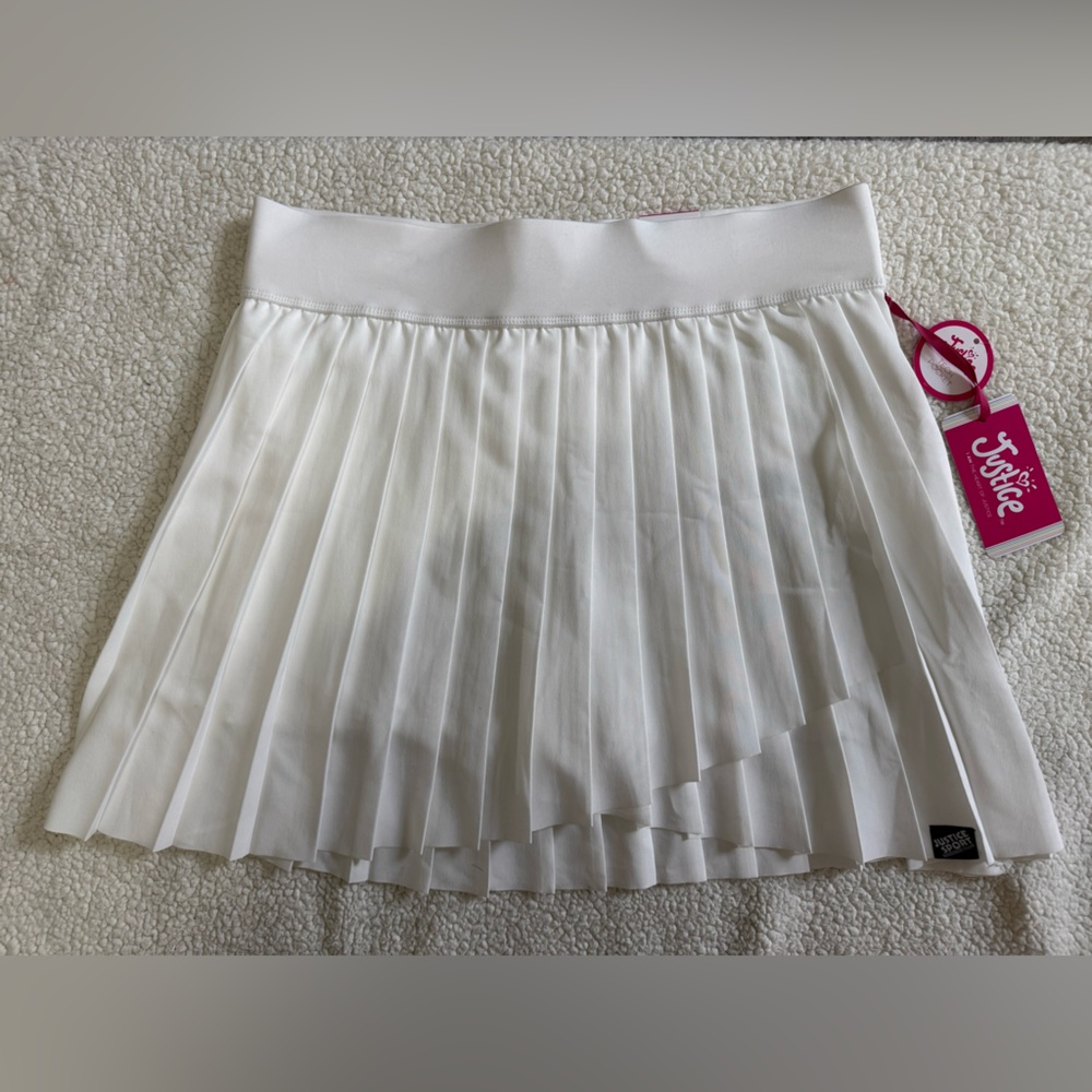 White Pleated girls Skirt